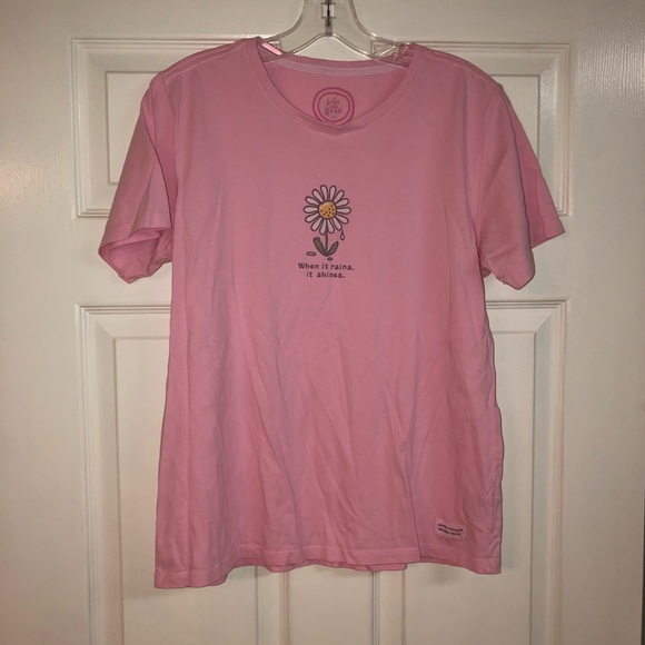 Life Is Good Tops - Life Is Good Light Pink Tee w/ Daisy Life Is Good Tops - Life Is Good Light Pink Tee w/ Daisy